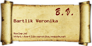 Bartlik Veronika névjegykártya